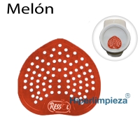 Pantalla para urinarios masculinos rojo olor melón