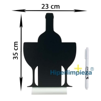 Pizarra de mesa vino aluminio 35x23cm 1