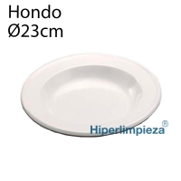 Plato sopero melamina 23cm blanco
