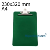 Portafolios detectable A4 vertical pinza inox verde