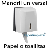 Portarrollos mixto papel WC/toallas blanco M universal 1