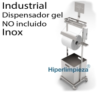 Punto móvil desinfección industrial inox sin dispensador gel 1