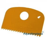 Rasqueta detectable flexible dentada 160x100mm M523 naranja