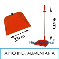 Recogedor 330x200mm alimentaria rojo