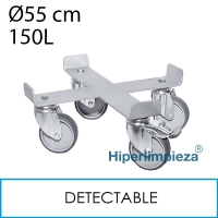 Ruedas de bidón detectable inox 3 cierres 150L