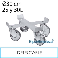 Ruedas de bidón detectable inox 3 cierres 25 y 30L