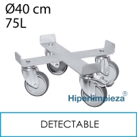 Ruedas de bidón detectable inox 3 cierres 75L
