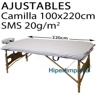 Sábanas desechables ajust. SMS 100x220cm 100uds