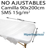 Sábanas desechables no ajust. blanco 150x240cm 100uds