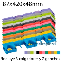 Set colgadores pared higiénico hi-flex 420x87mm 1