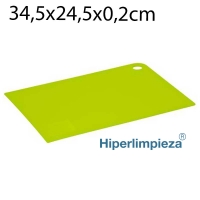 Tabla de cortar PE 34,5x24,5x0,2cm verde