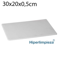 Tabla de cortar PP blanca 30x20x0,5cm