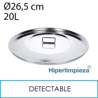 Tapa bidón detectable acero inox base reforzada 20L