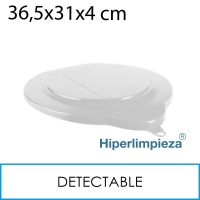 Tapa cubo 12 litros detectable alimentaria blanco