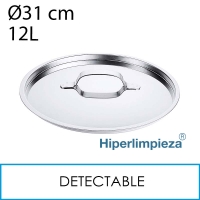 Tapa cubo detectable inox satinado graduado 12L