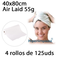 Toallas desechables airlaid rollo 40x80cm 500uds