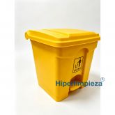 Cubo de Basura Corlan 30 L con Pedal Amarillo