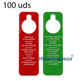 100 Carteles de no molestar bicolor verde-rojo para hoteles
