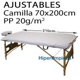100 uds sábanas desechables ajustables blanco 95x210cm