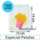 1000 bolsas antigrasa patatas 12x14cm