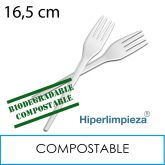 1000 tenedores reutilizables CPLA 16,5 cm