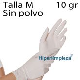 1000 uds guantes látex blancos sin polvo TM