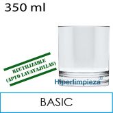 12 vasos reutilizables Basic PC 350 ml