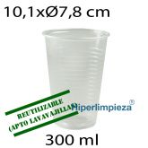1250uds vasos reutilizables transparentes 300 ml