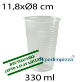 1250uds vasos reutilizables transparentes 330 ml