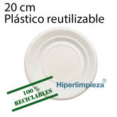 1800 platos reutilizables hondos plástico 20 cm