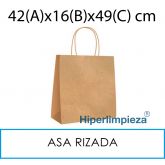 200 bolsas papel asa rizada 42x16x49cm 115gr