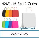 250 bolsas papel asa rizada 42x16x49cm 110gr