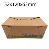 300 cajas take away kraft PE 1250ml 15x12cm