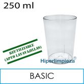 36 vasos reutilizables Basic PC 250 ml