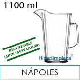 4 jarras reutilizables Nápoles PC 1100 ml