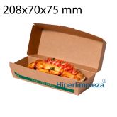 400 Cajas hot dog kraft 208x70x75mm