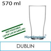48 vasos pinta cerveza reutilizables Dublin PC 570 ml