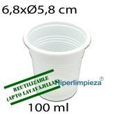 4800uds vasos reutilizables blancos 100 ml