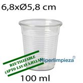 4800uds vasos reutilizables transparentes 100 ml