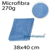 5 Bayetas microfibra 270g 38x40cm azul