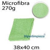 5 Bayetas microfibra 270g 38x40cm verde