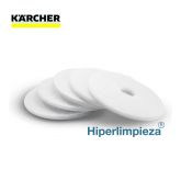 5 cepillos-esponja circular muy suave blanco 432 mm