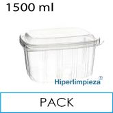 50 Envases plástico PP microondables 1500ml