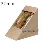 500 envases para sandwich con ventana 123x72x123mm