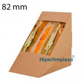 500 envases para sandwich con ventana 123x82x123mm