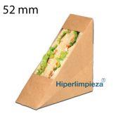 500 envases para sandwich kraft 5,2 cm