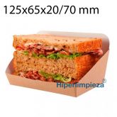 500 envases para sandwich tipo sofá 13x7cm