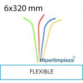 5000 Pajitas para beber flexibles papel colores 6x320mm