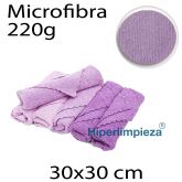 6 bayetas microfibra terry 220gr morado