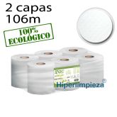 6 bobinas papel secamanos 106 metros Ecolabel